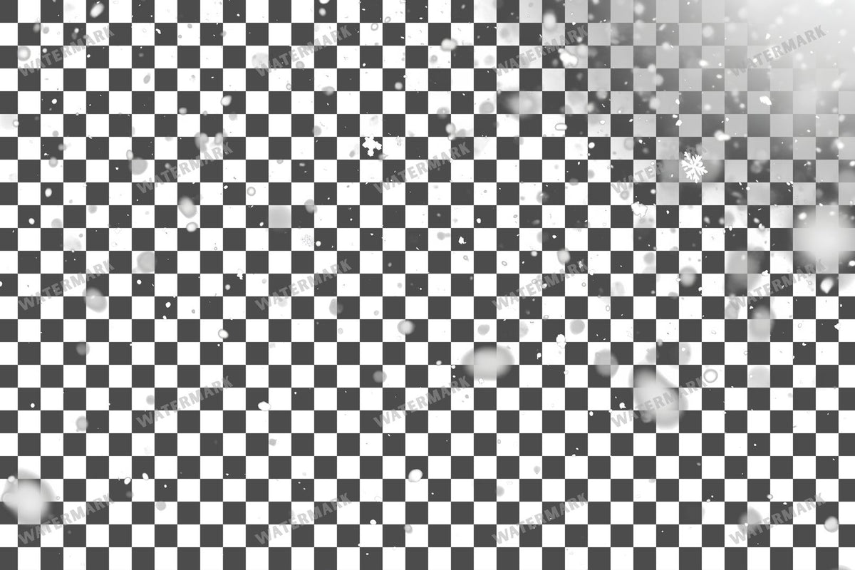 Heavy Snowfall PNG overlay on a transparent checkered background, preview 11