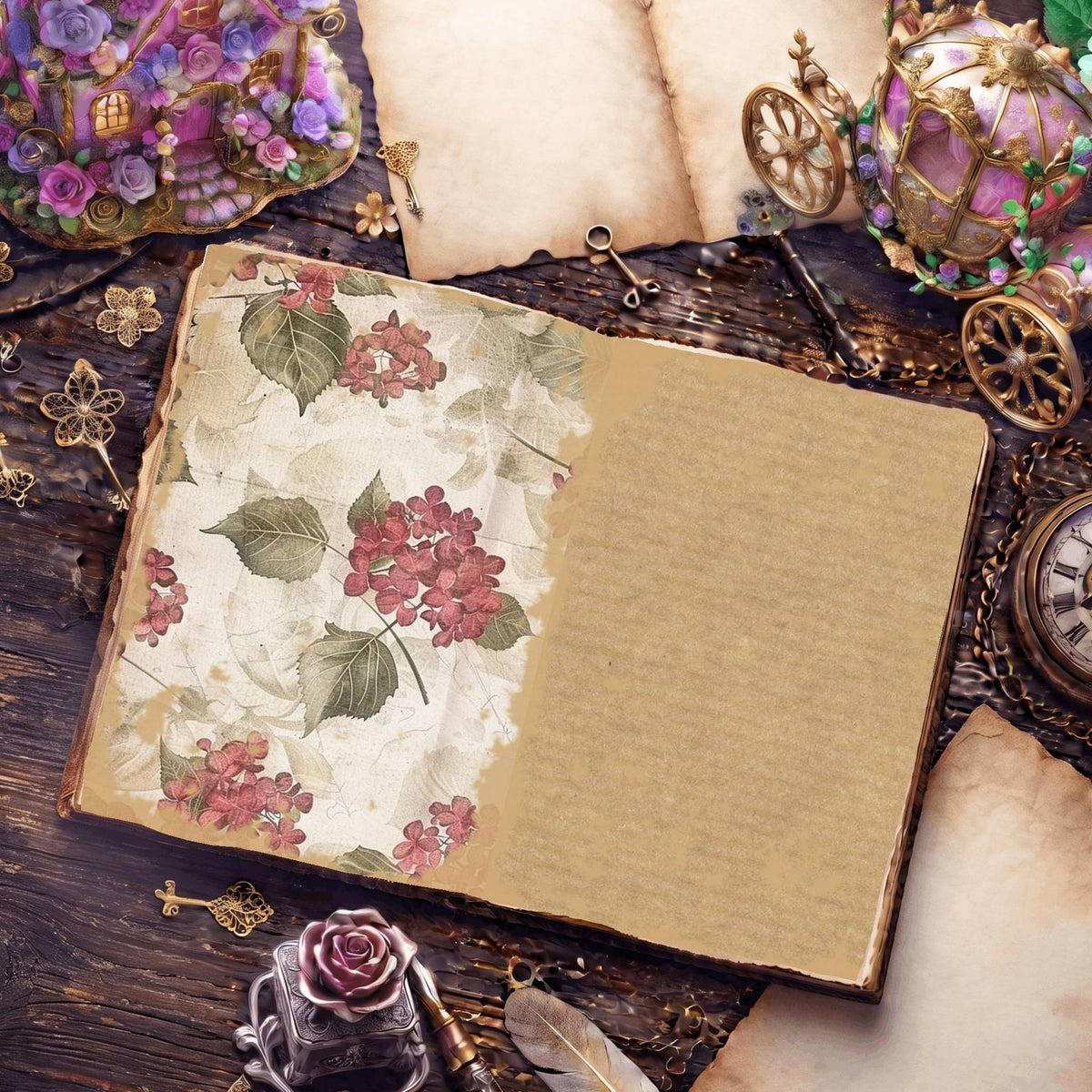 Hydrangea Digital Papers