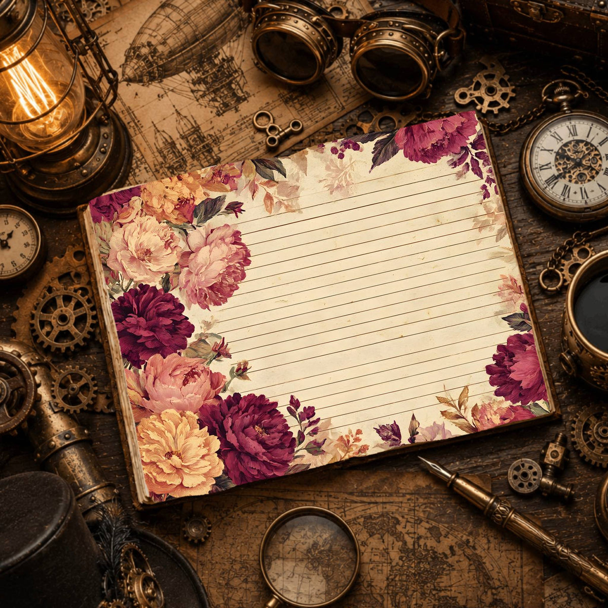 Lined Rich Deep Digital Papers
