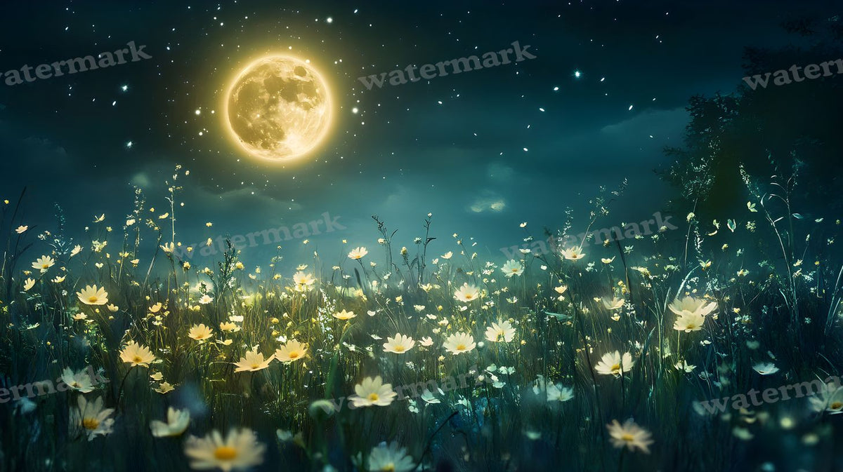 Moonlit Meadow Backdrop Images