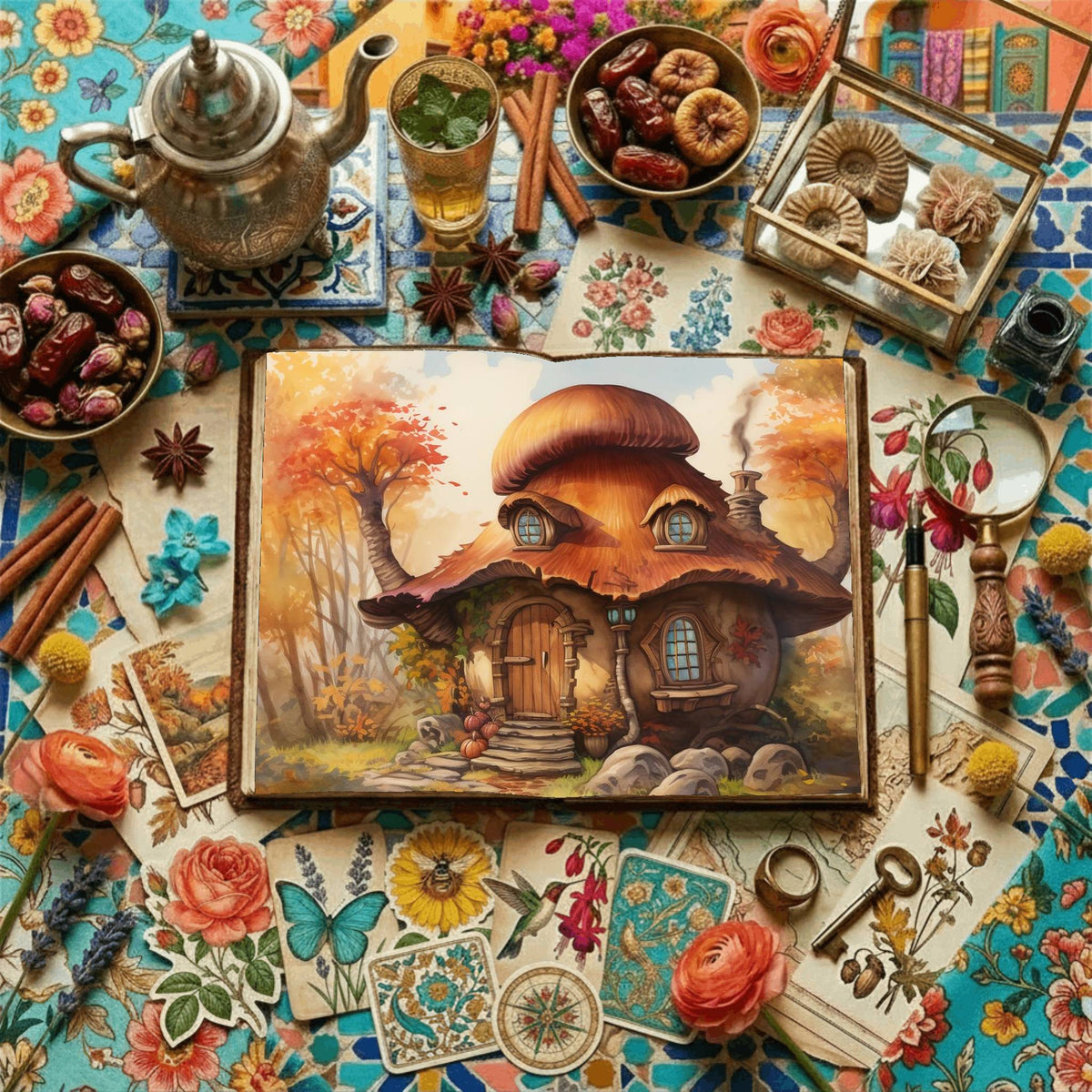Mushroom Cottage Digital Papers