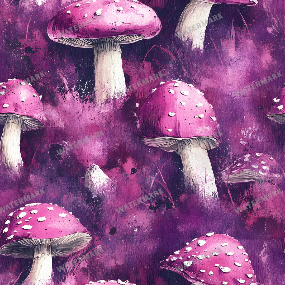 Mushrooms Seamless Pattern