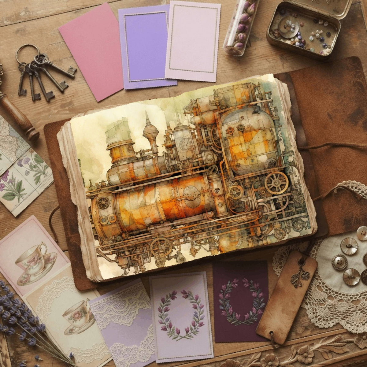 Steampunk Digital Papers