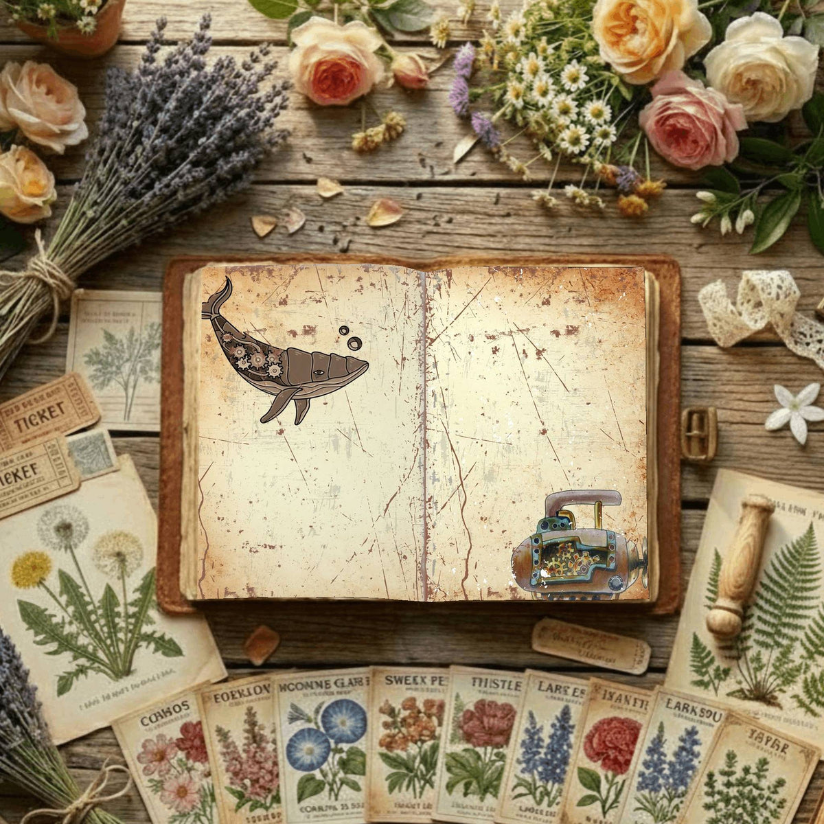 Steampunk Digital Papers