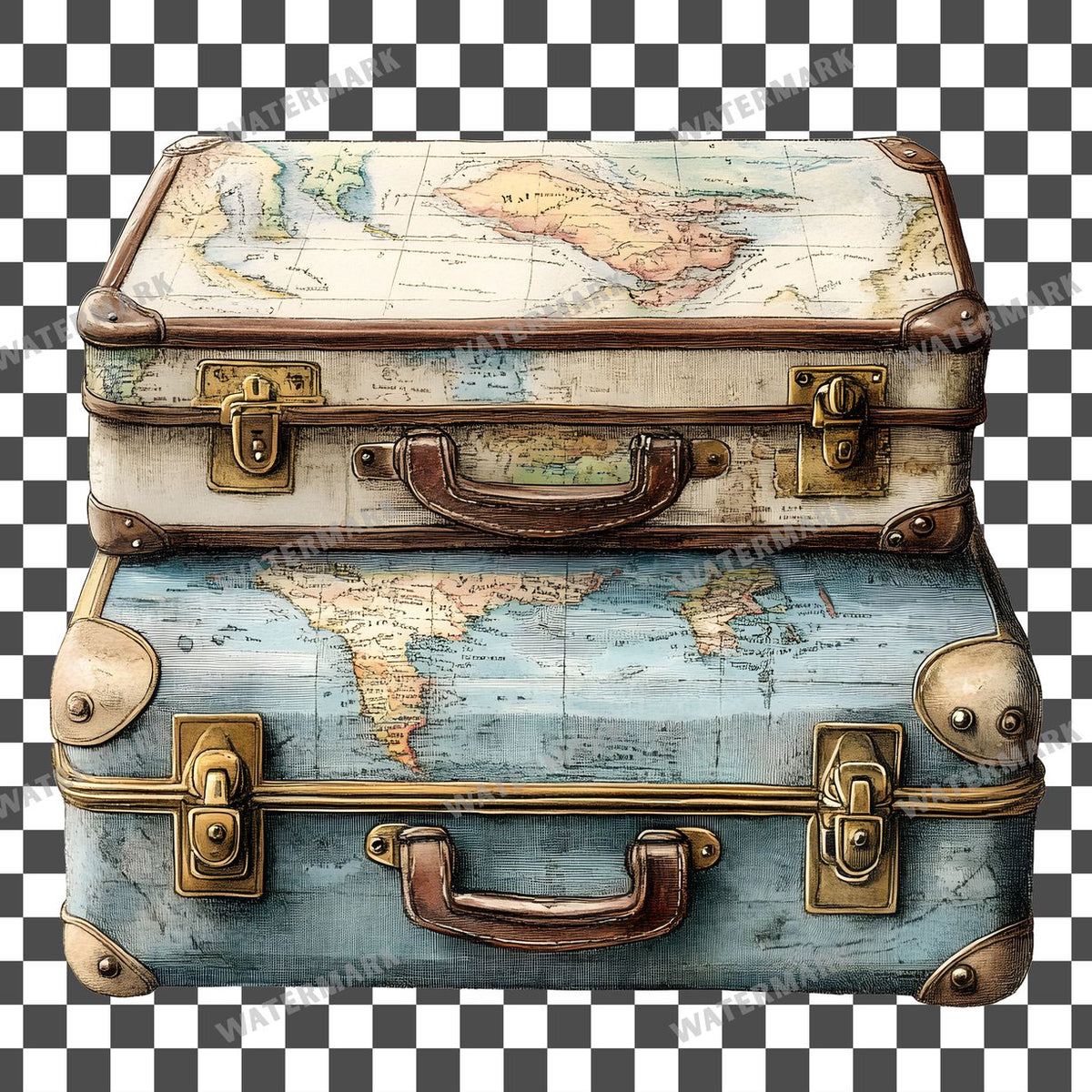 Travel Vintage Style Clipart Pngs