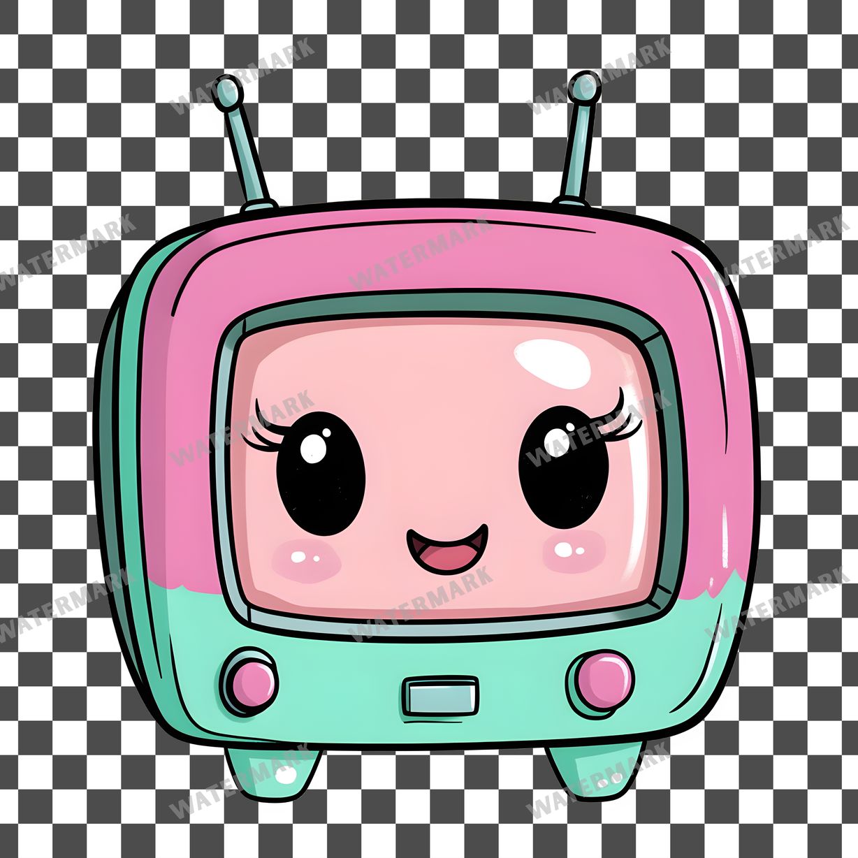 Tv Kawaii Style Clipart Pngs
