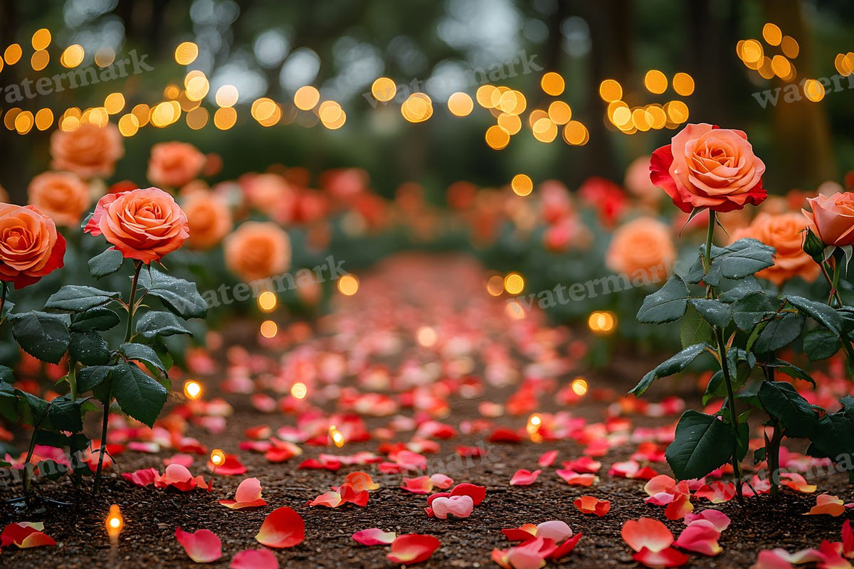 Valentine Rose Garden digital photo backdrop for photo editing, preview 10