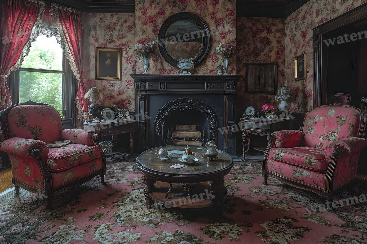 Victorian Parlor Elegance Backdrop Images