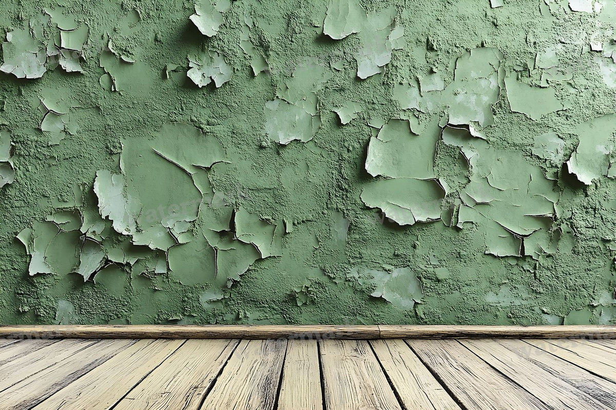 Vintage Textured Wall Muted Olive digital photo backdrop for photo editing, preview 10