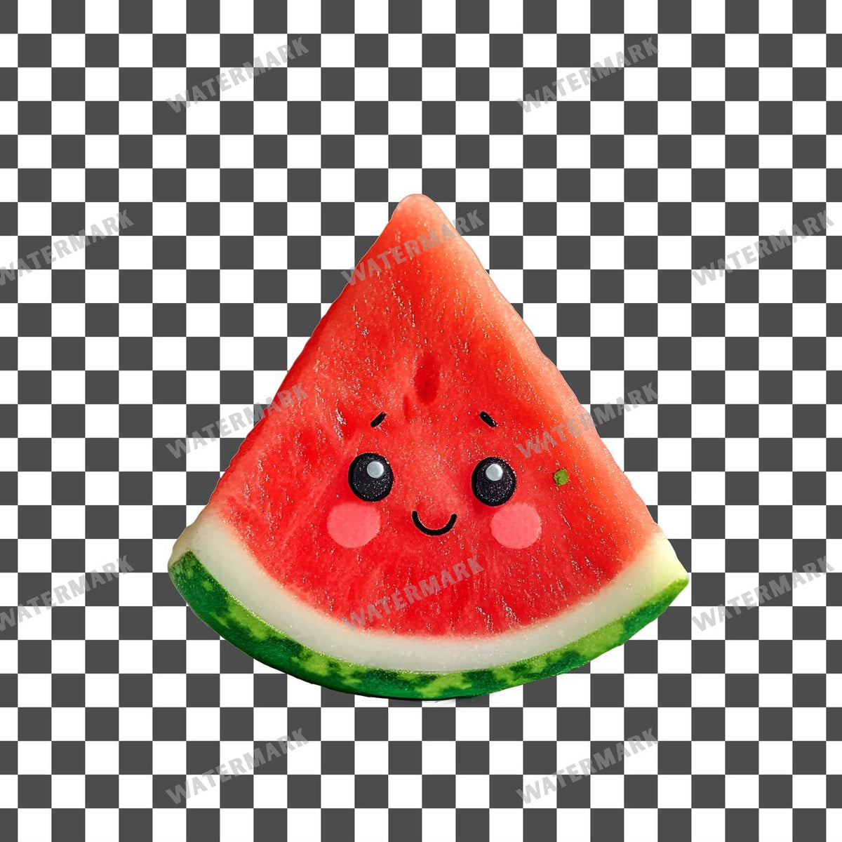 Watermelon Kawaii Style Clipart Pngs