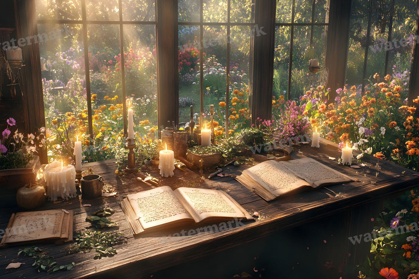 Witch’Study Desk Backdrop Images