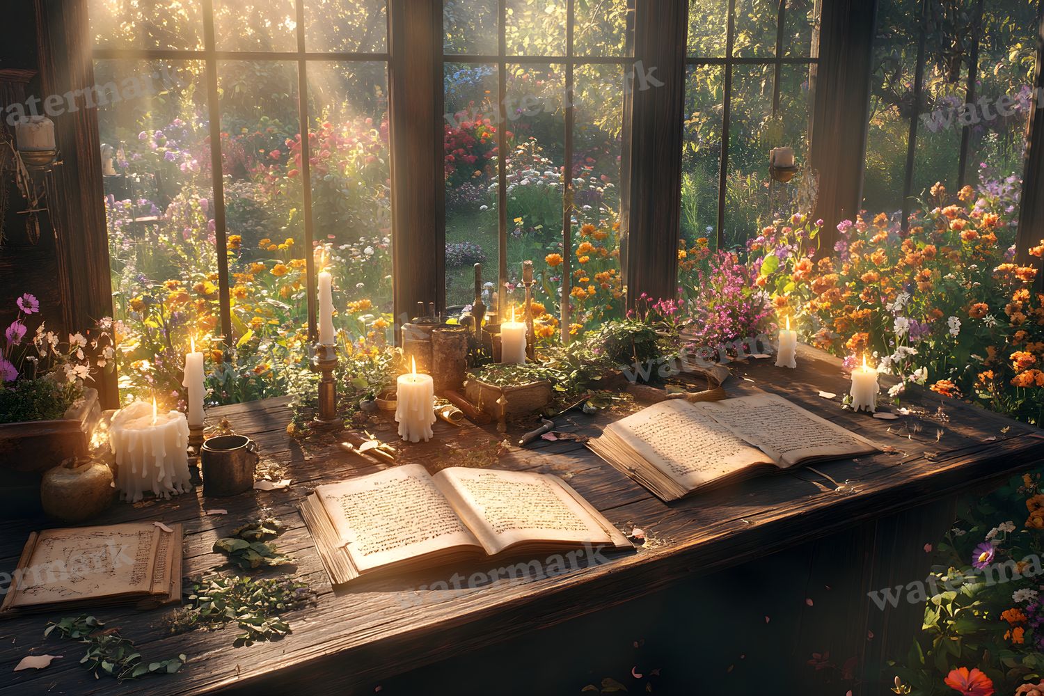 Witch’Study Desk Backdrop Images