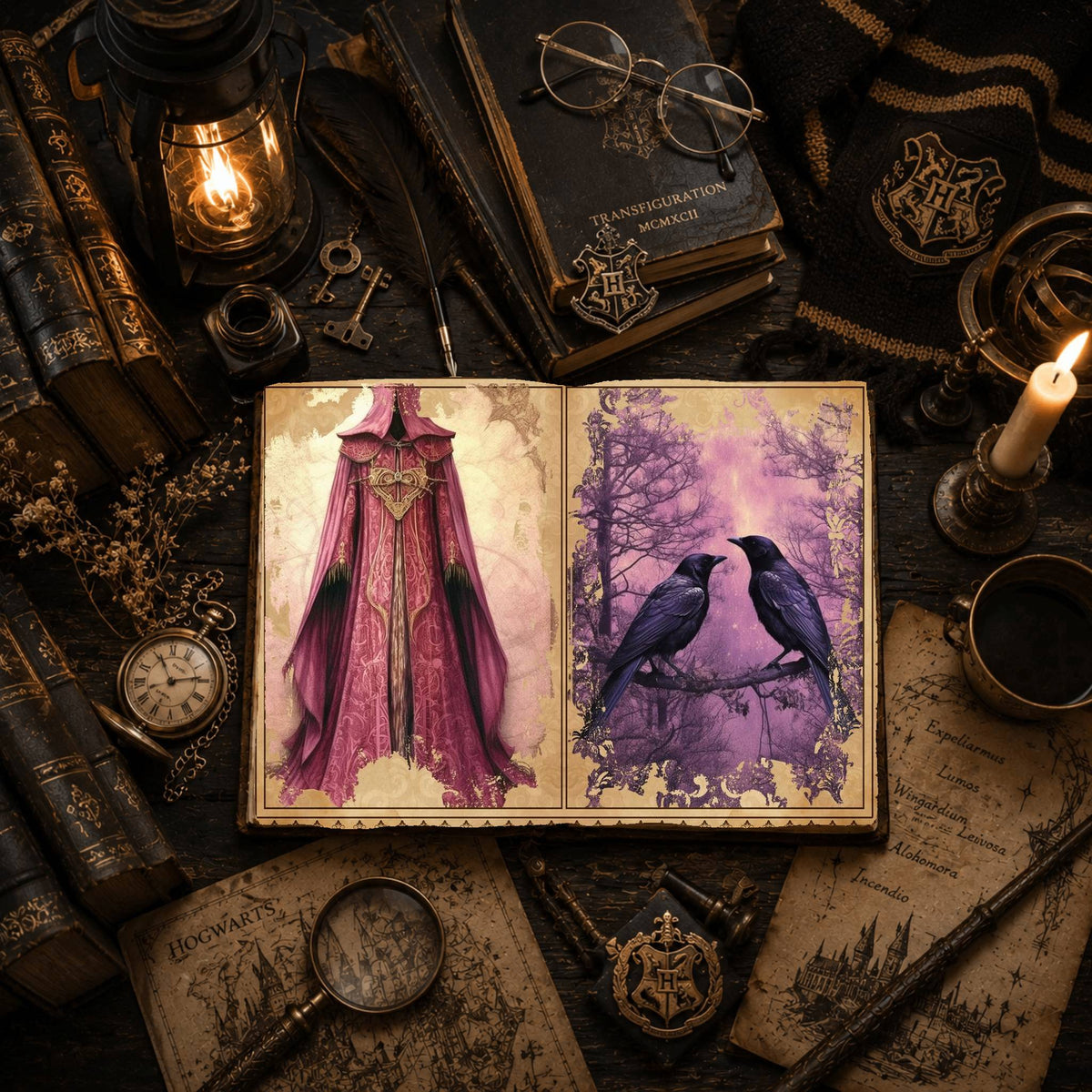 Witch printable junk journal paper, page preview 11