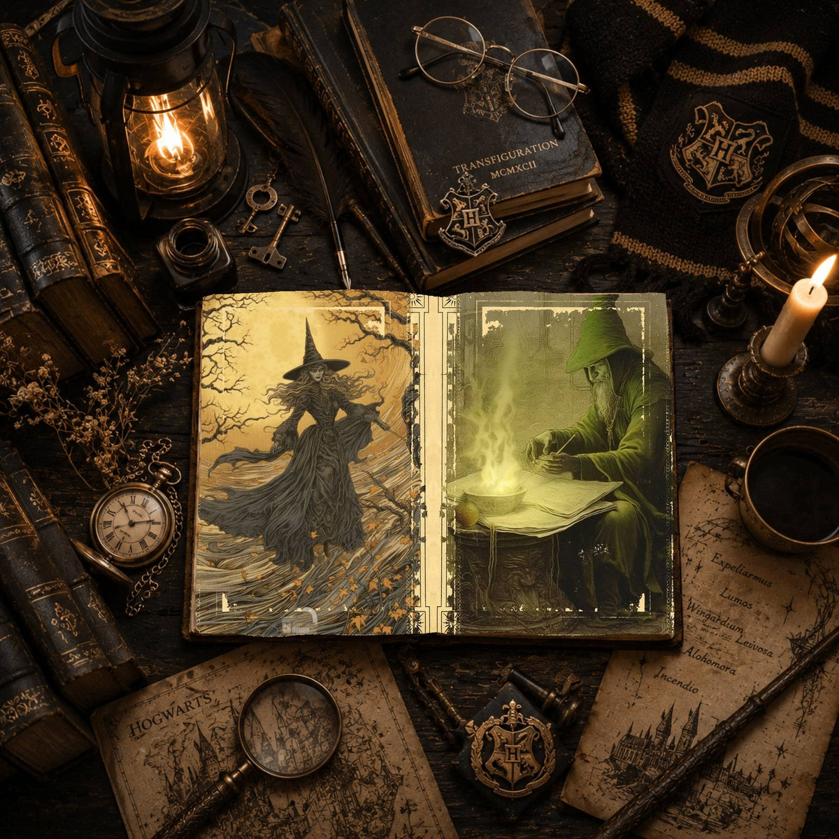 Witch printable junk journal paper, page preview 11