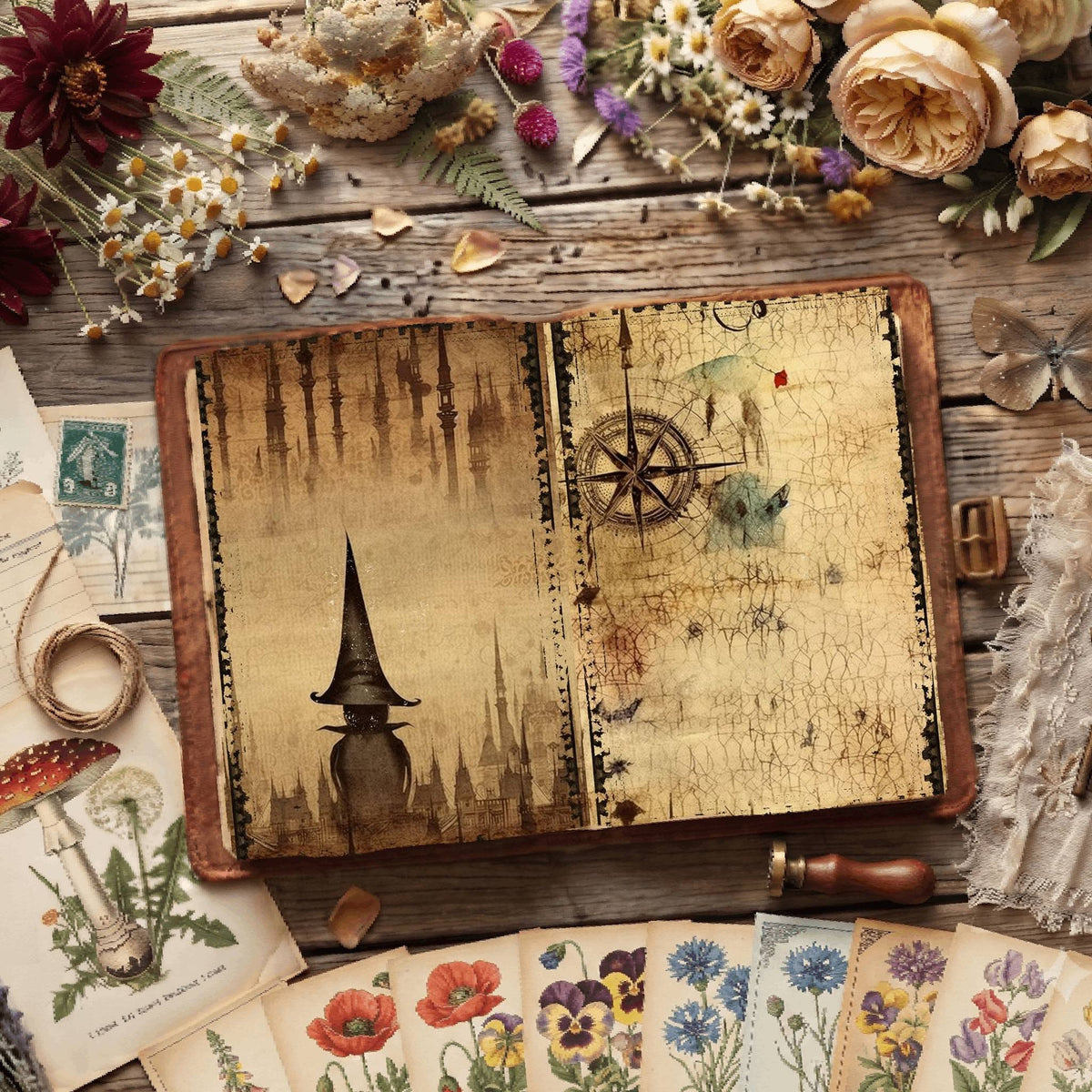 Witch printable junk journal paper, page preview 11