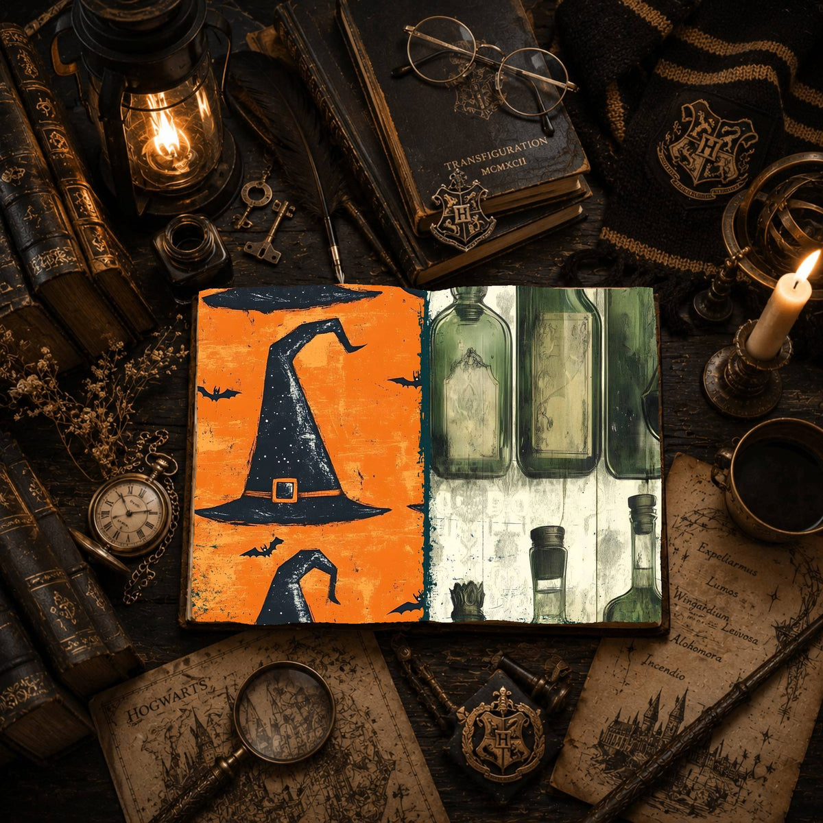 Witch printable junk journal paper, page preview 11