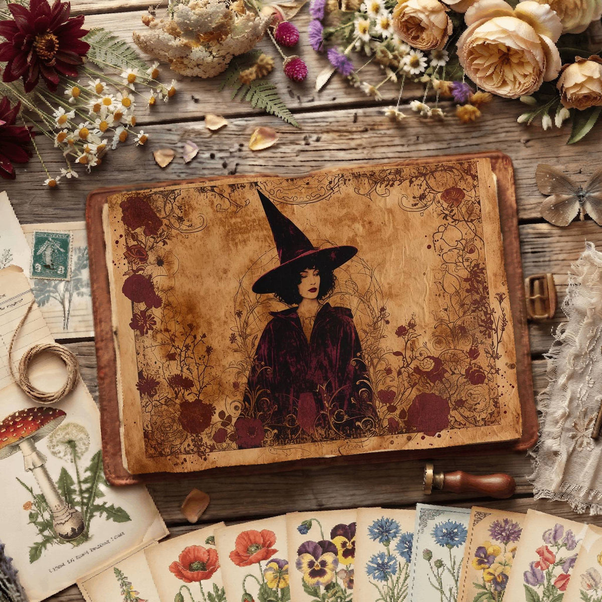 Witch printable junk journal paper, page preview 11