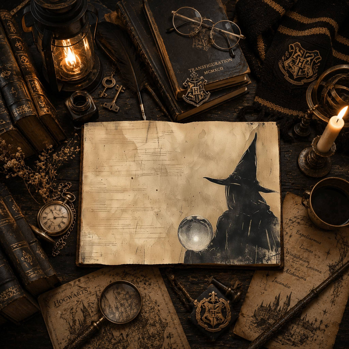 Witch printable junk journal paper, page preview 11