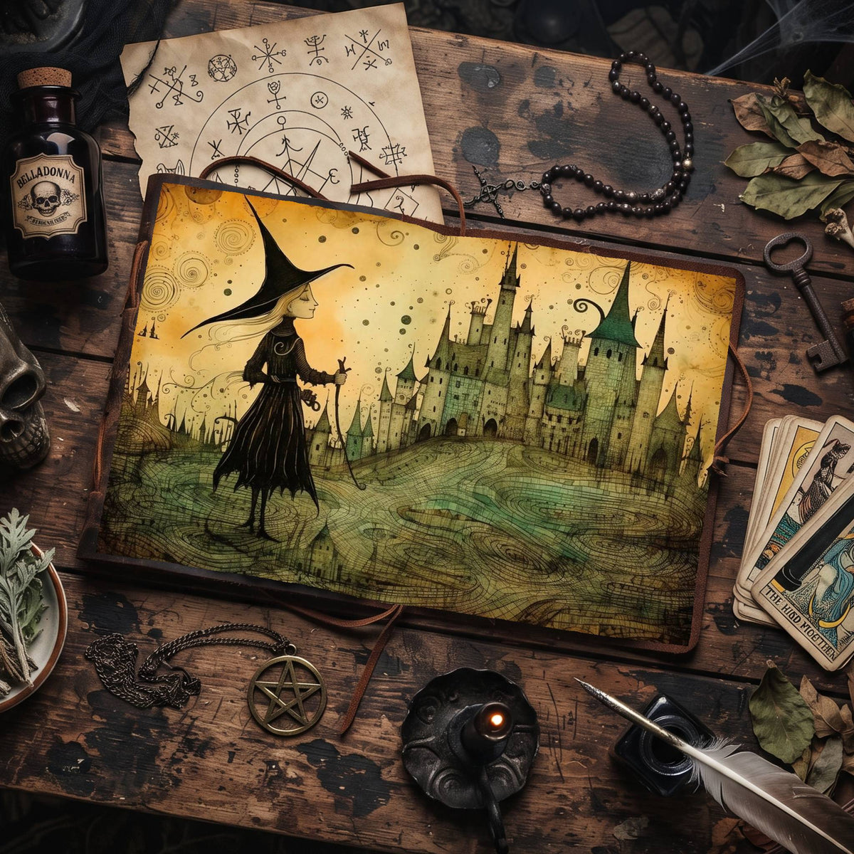 Witch printable junk journal paper, page preview 11