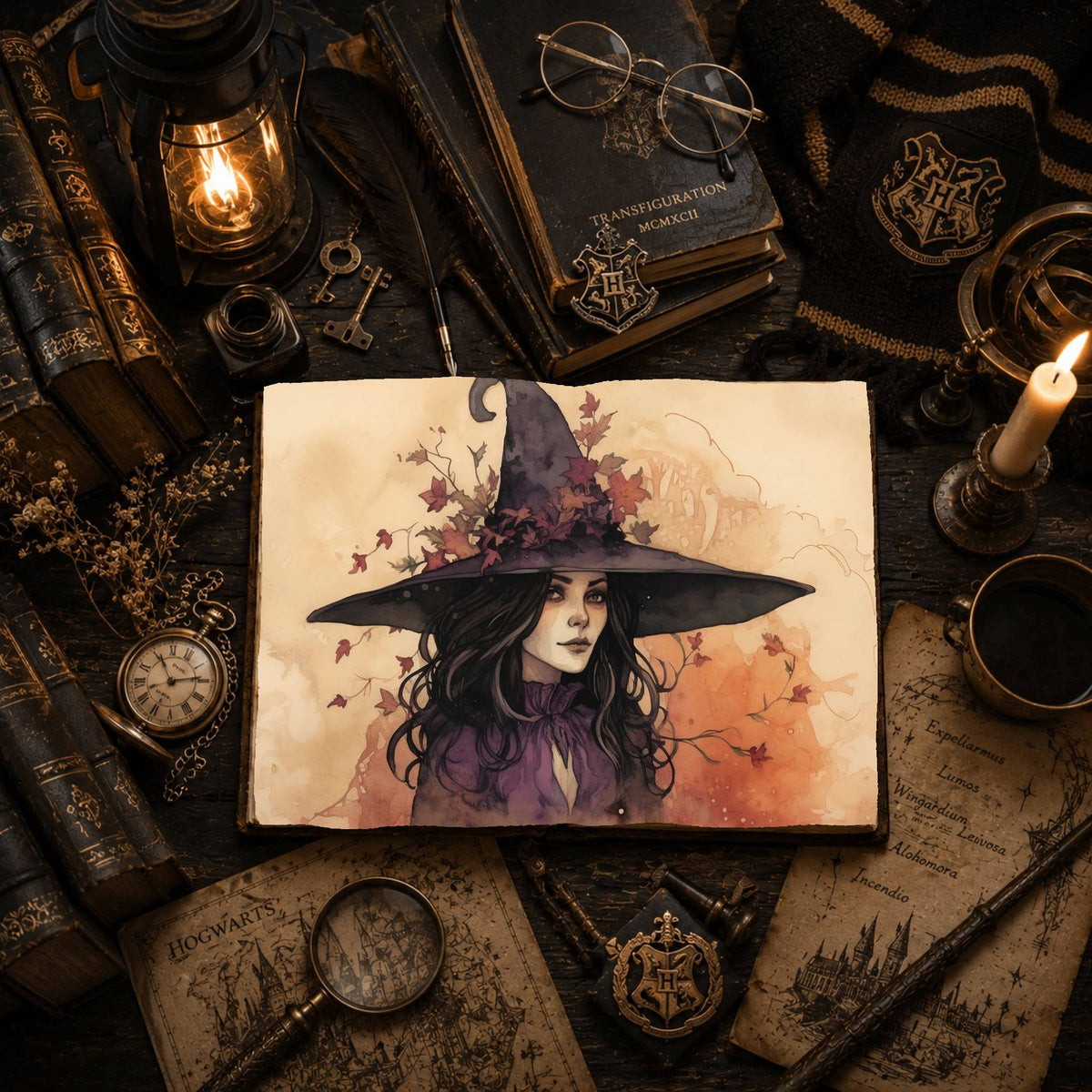 Witch printable junk journal paper, page preview 11