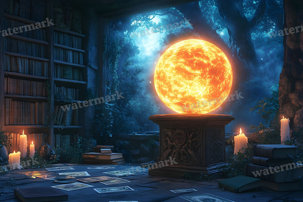 Witchs Crystal Ball Backdrop Images
