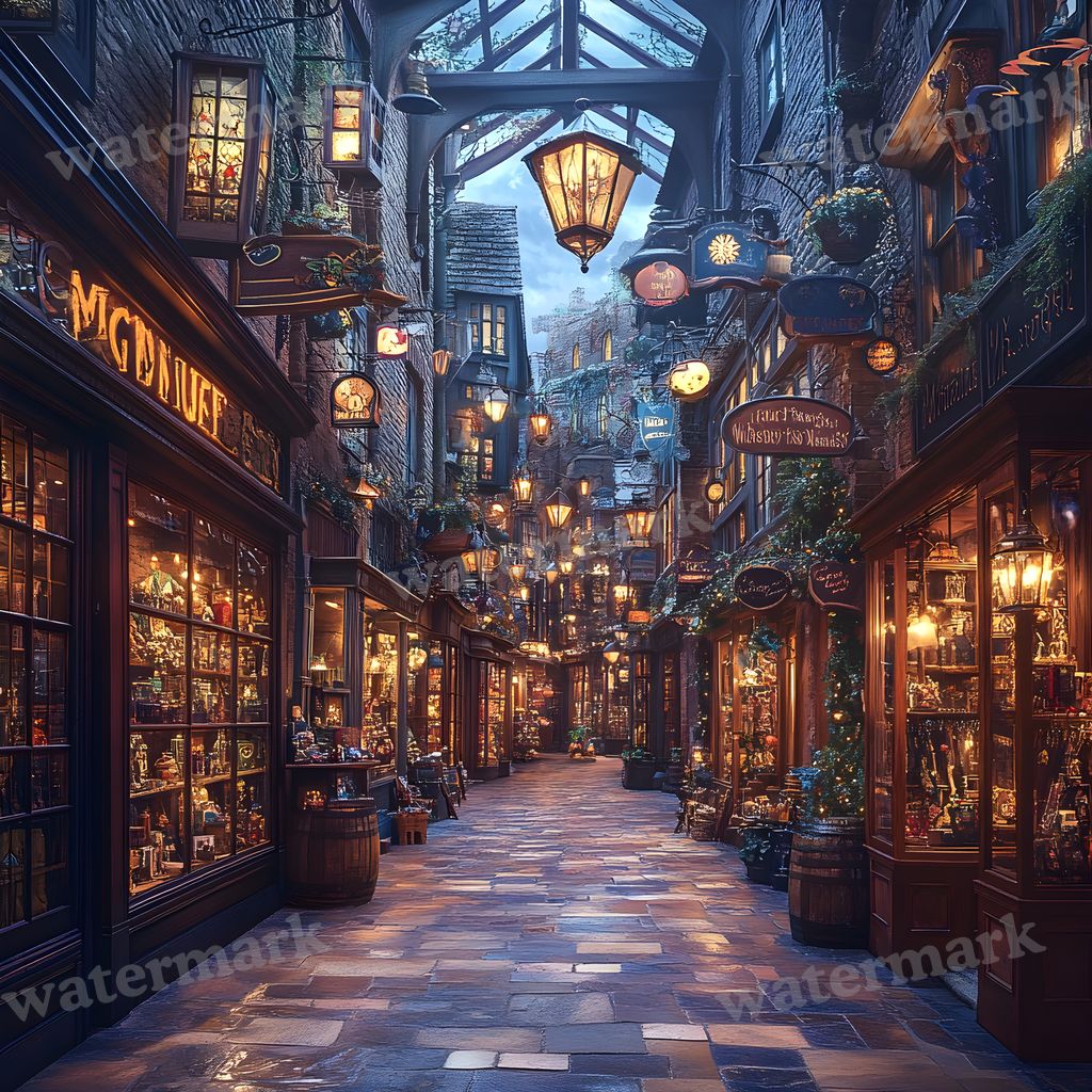 Wizarding Alley Backdrop Images
