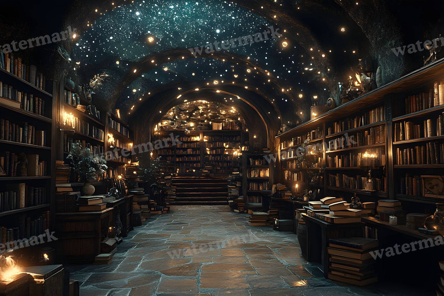 Wizards Library Backdrop Images