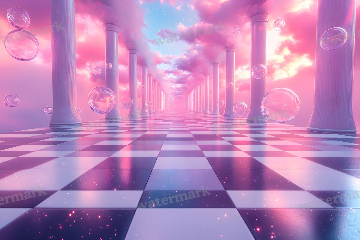 Wonderland Checkers Backdrop Images