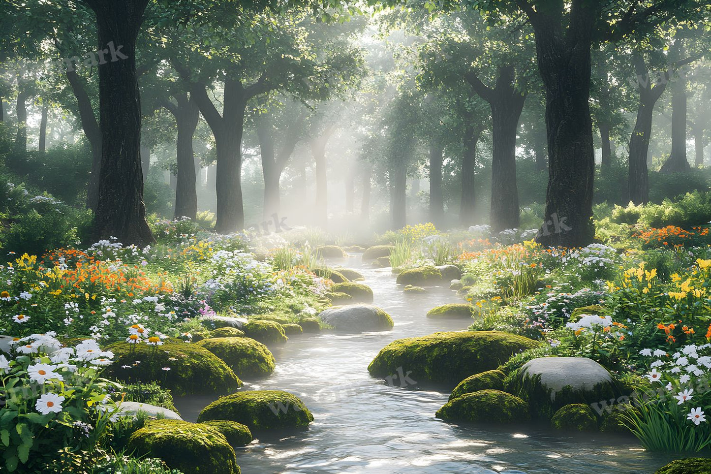 Woodland Botanical Retreat Backdrop Images