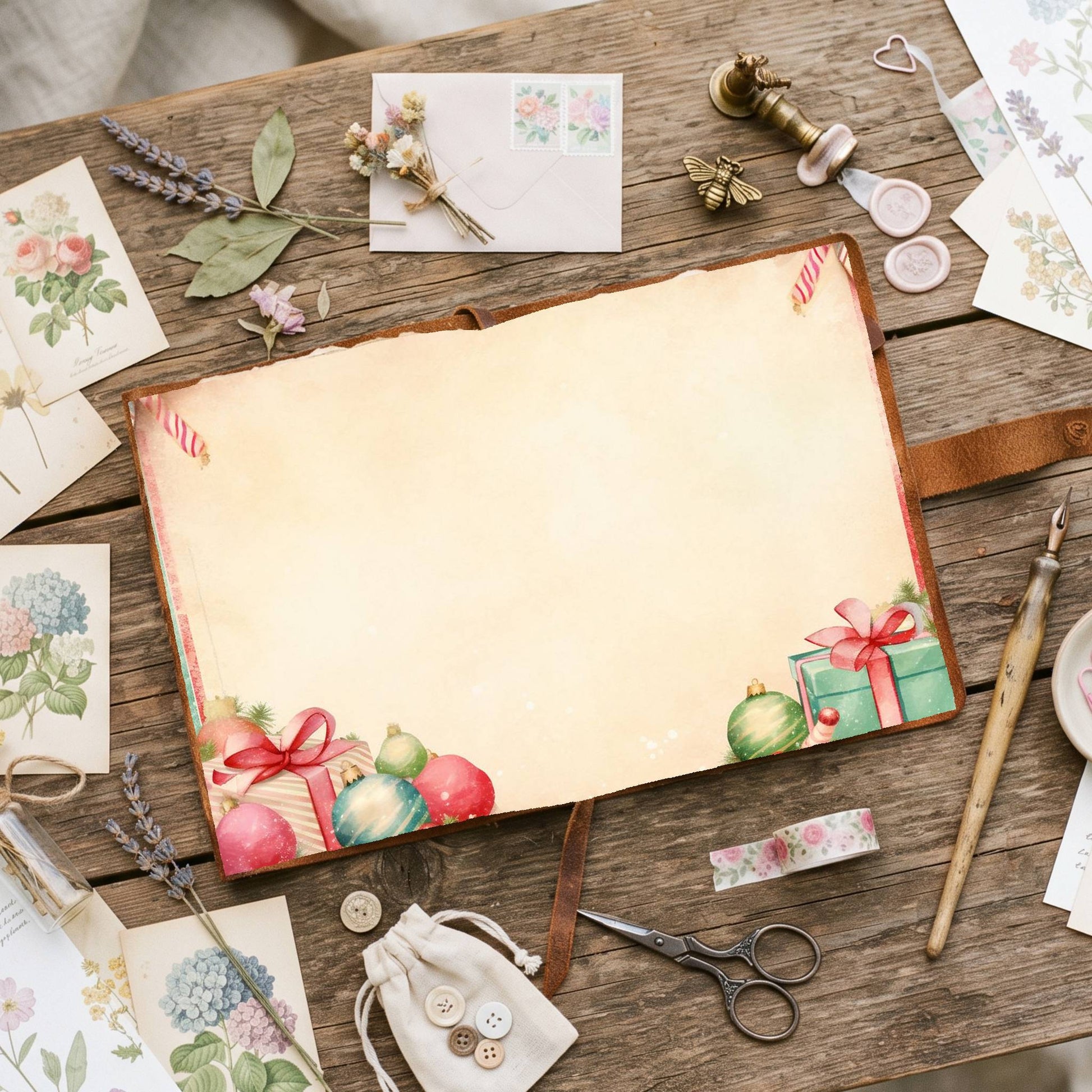Wrapped Christmas Gifts Digital Papers