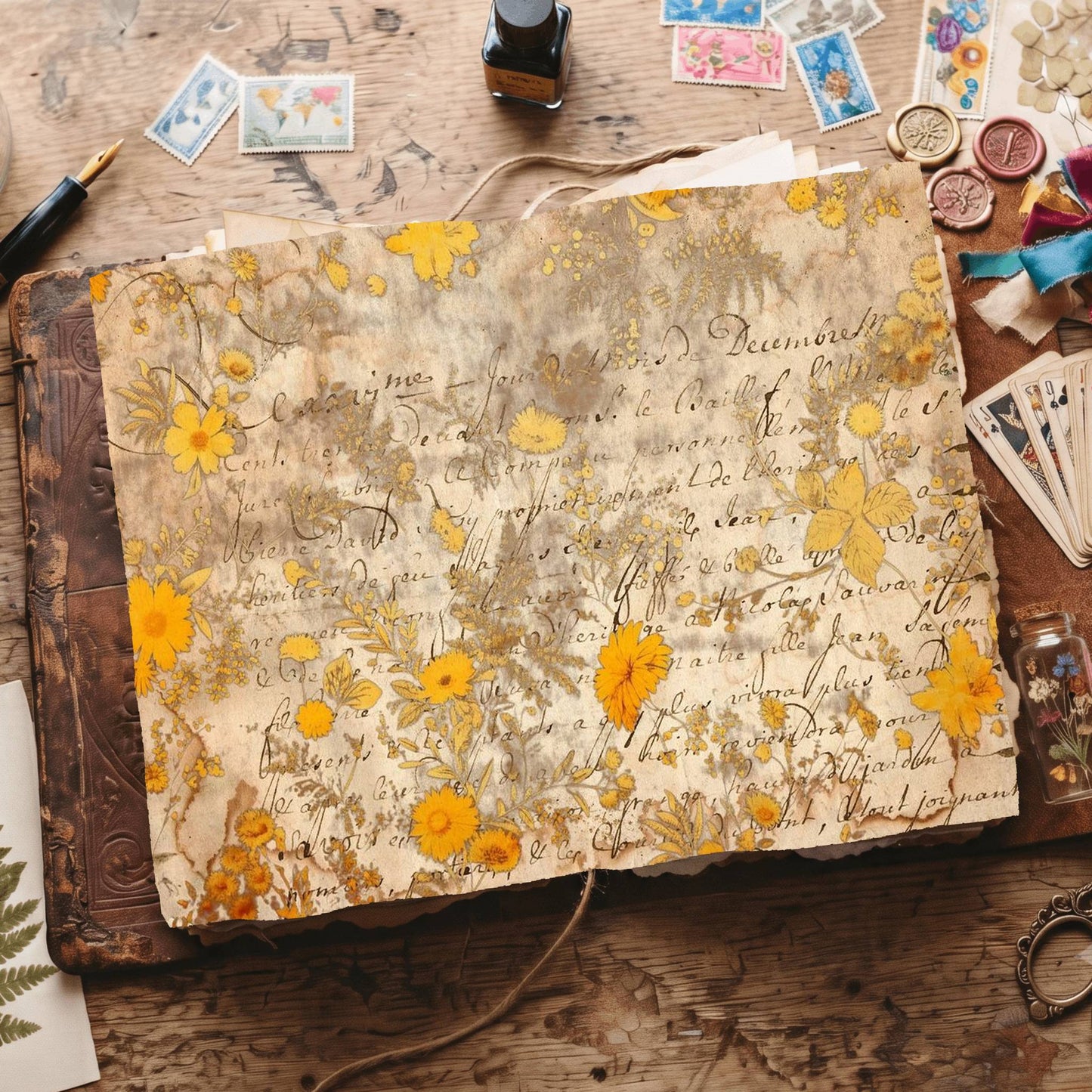 Yellow Flowers Digital Papers