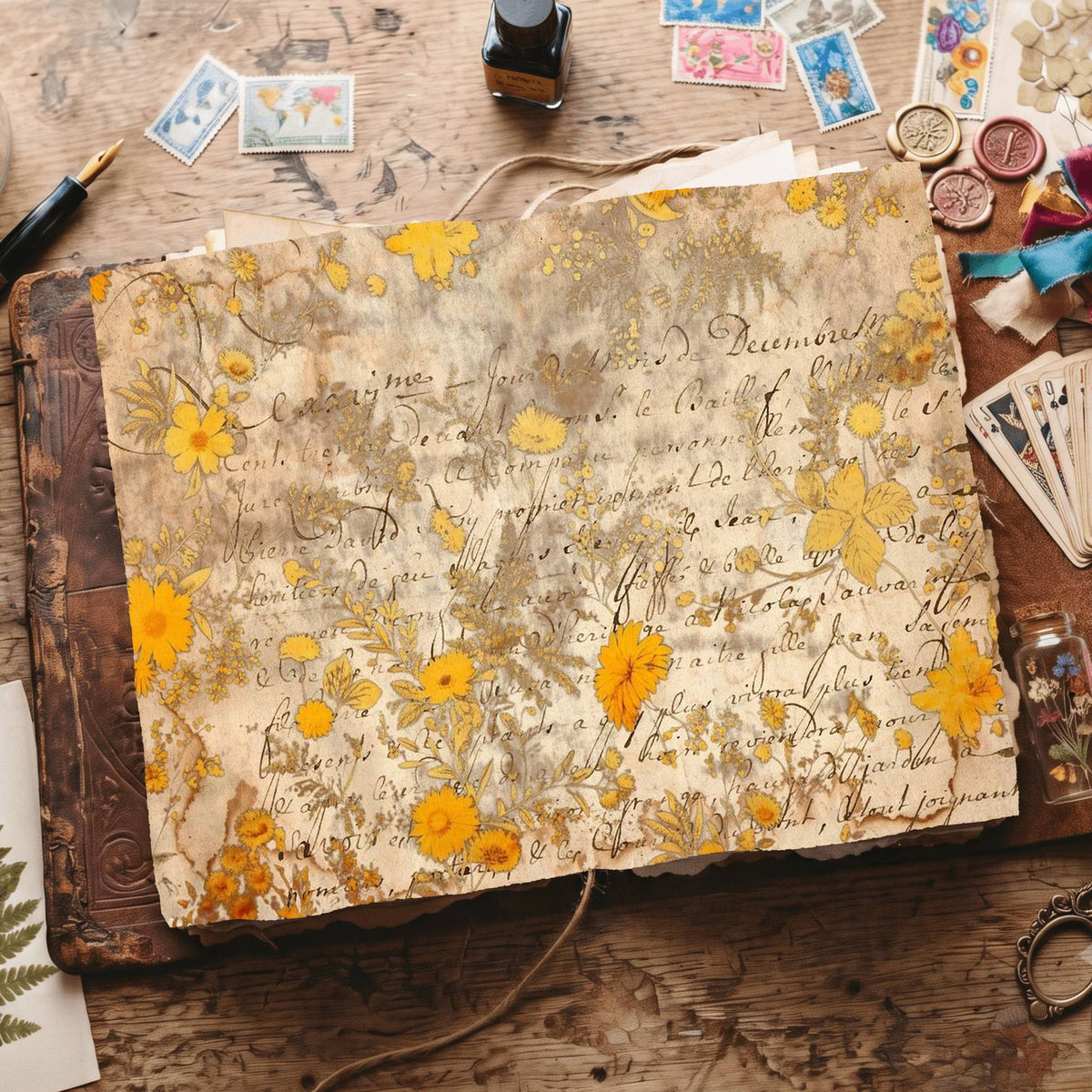 Yellow Flowers Digital Papers