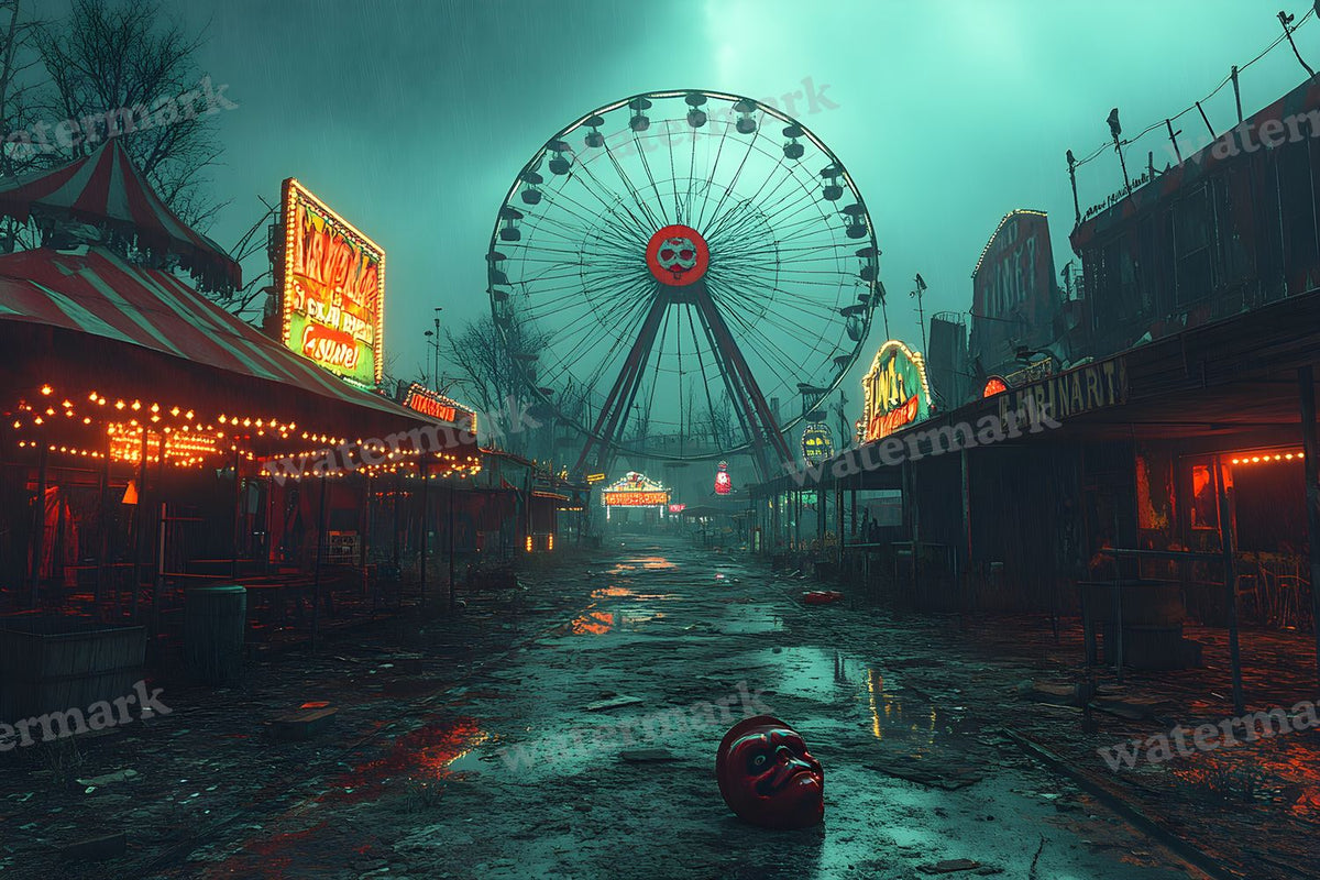 Abandoned Carnival Spooky Backdrop Images