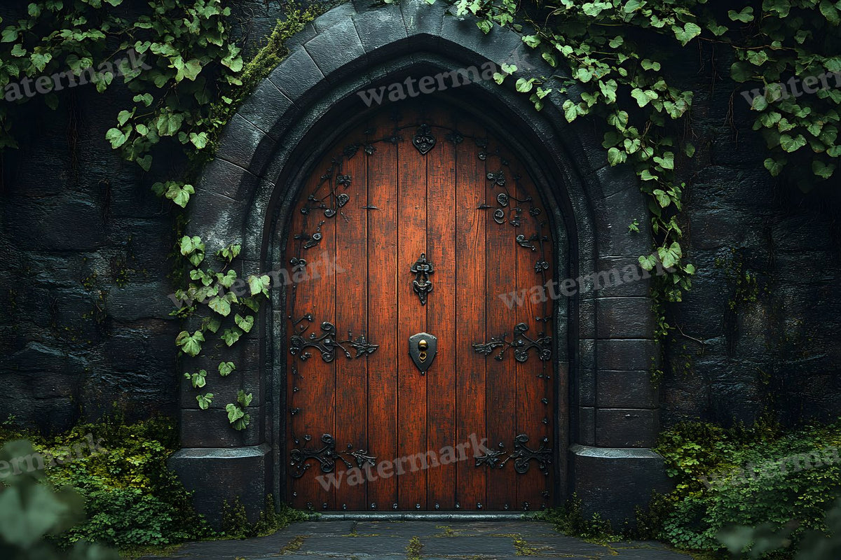 Aged Rustic Wood Door Backdrop Images