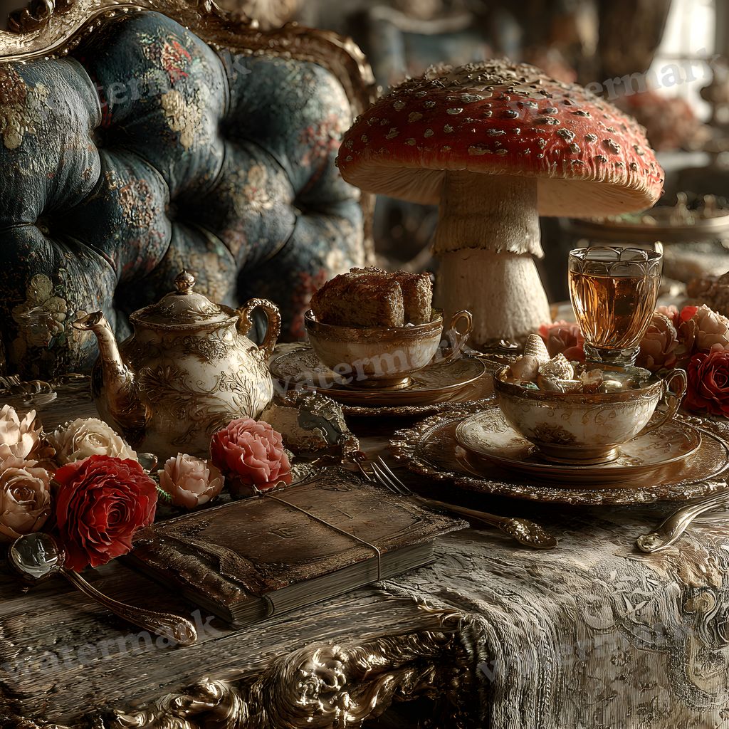 Alice In Wonderland Table Backdrop Images