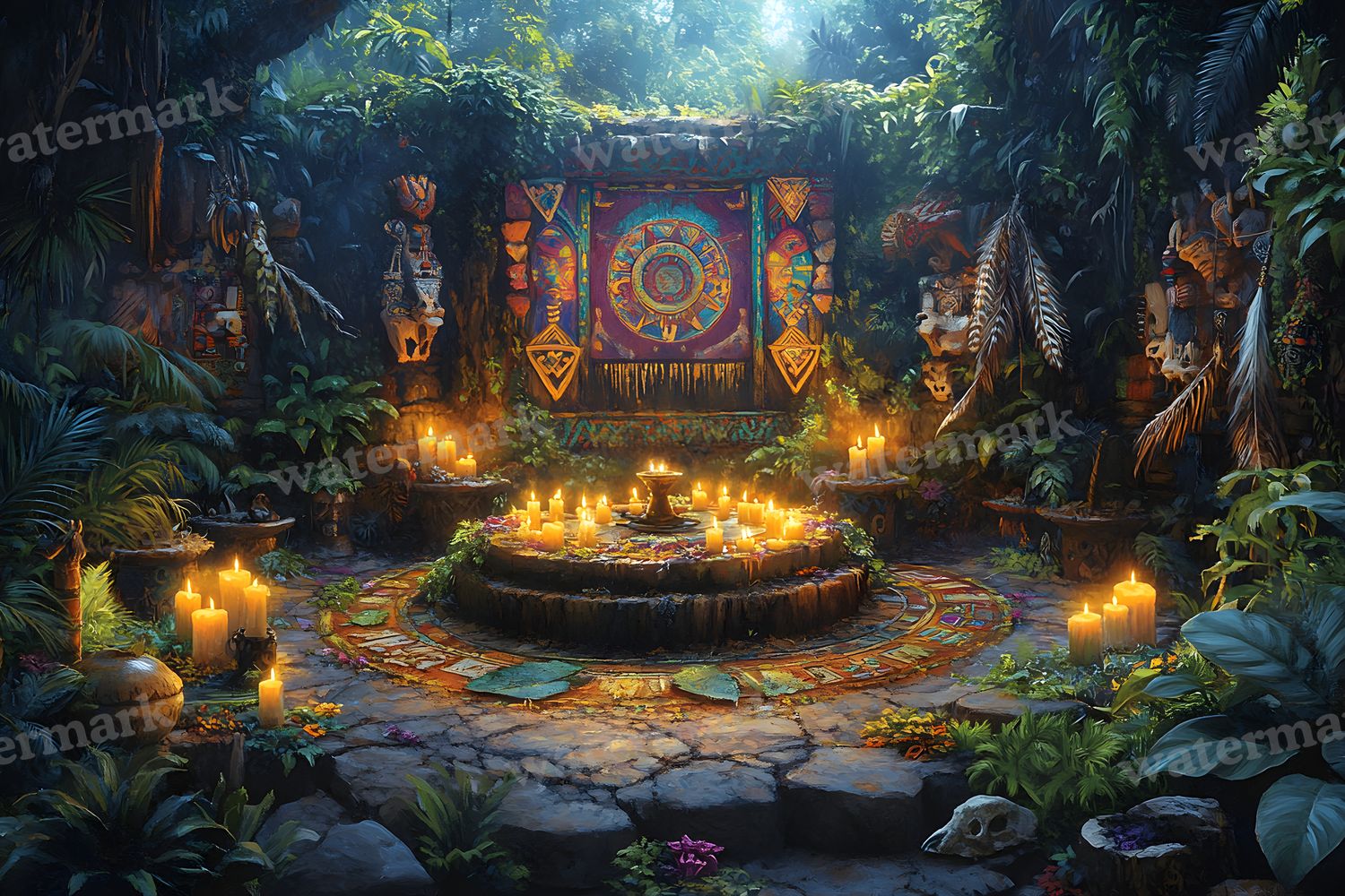 Amazonian Shamanic Ritual Backdrop Images