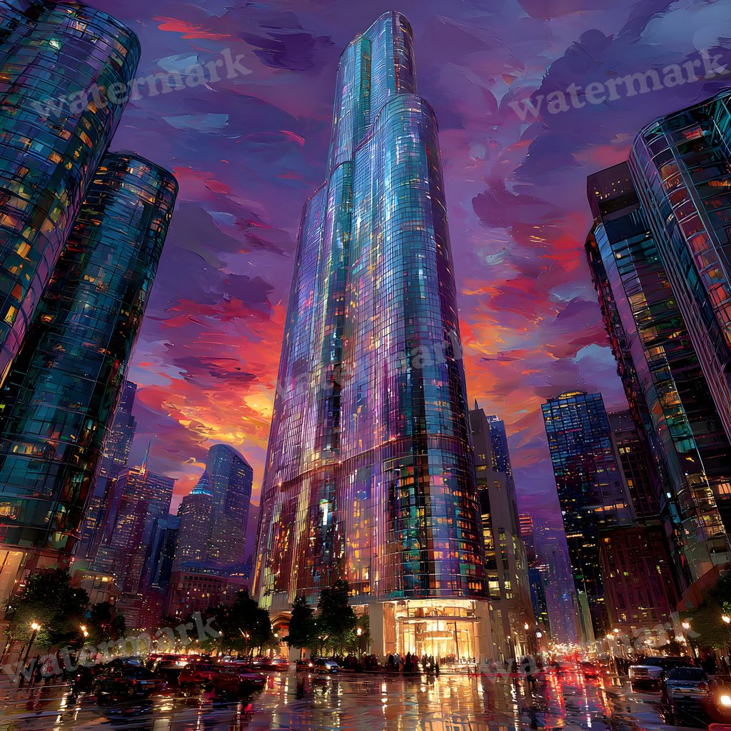 American Steampunk Cityscape Backdrop Images