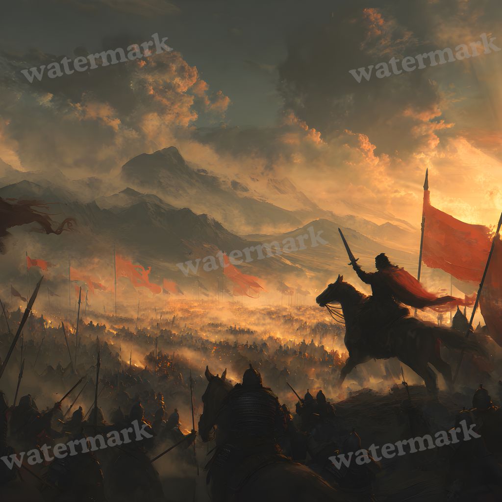 Ancient Chinese Army Battle Backdrop Images