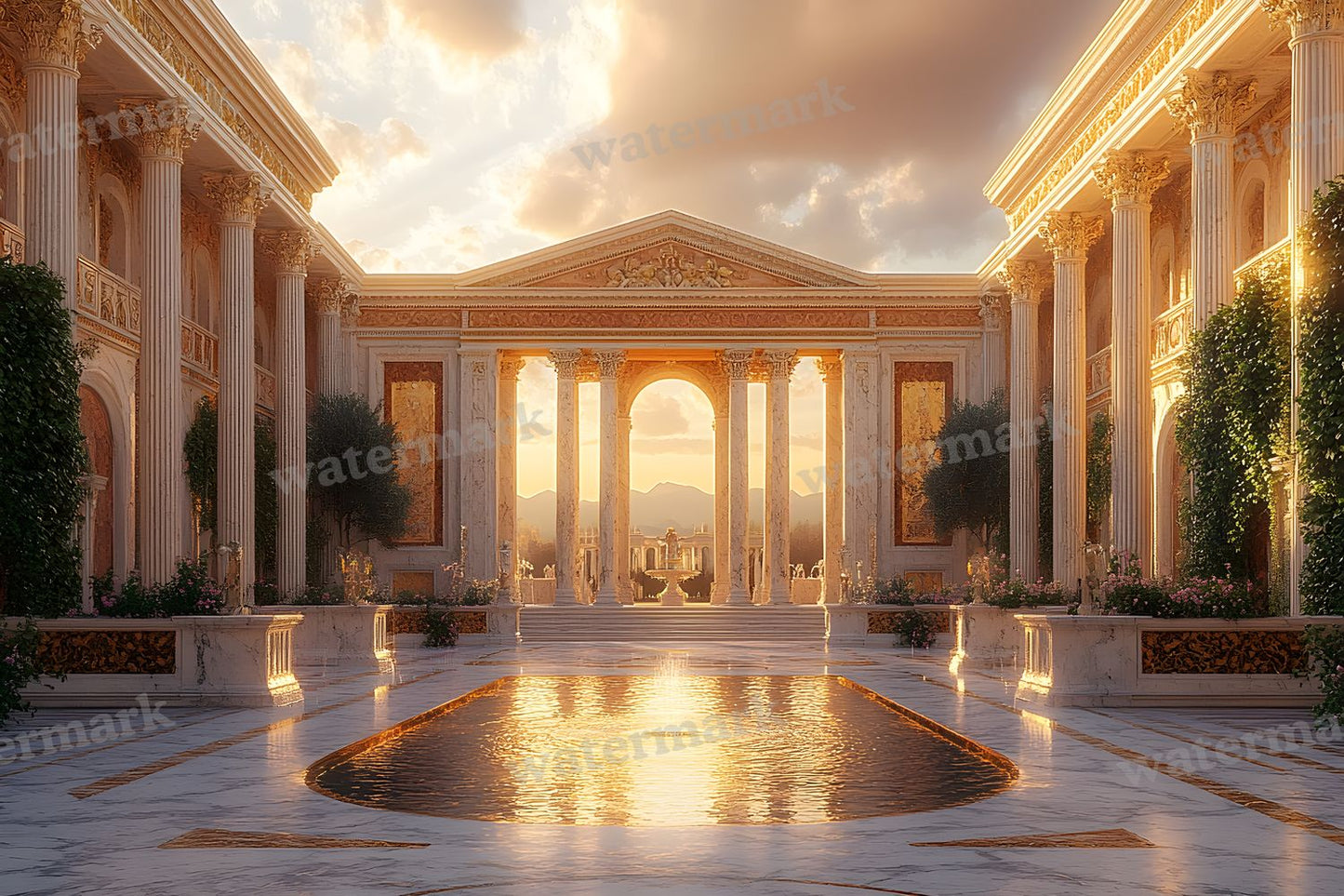 Ancient Roman Courtyard Backdrop Images