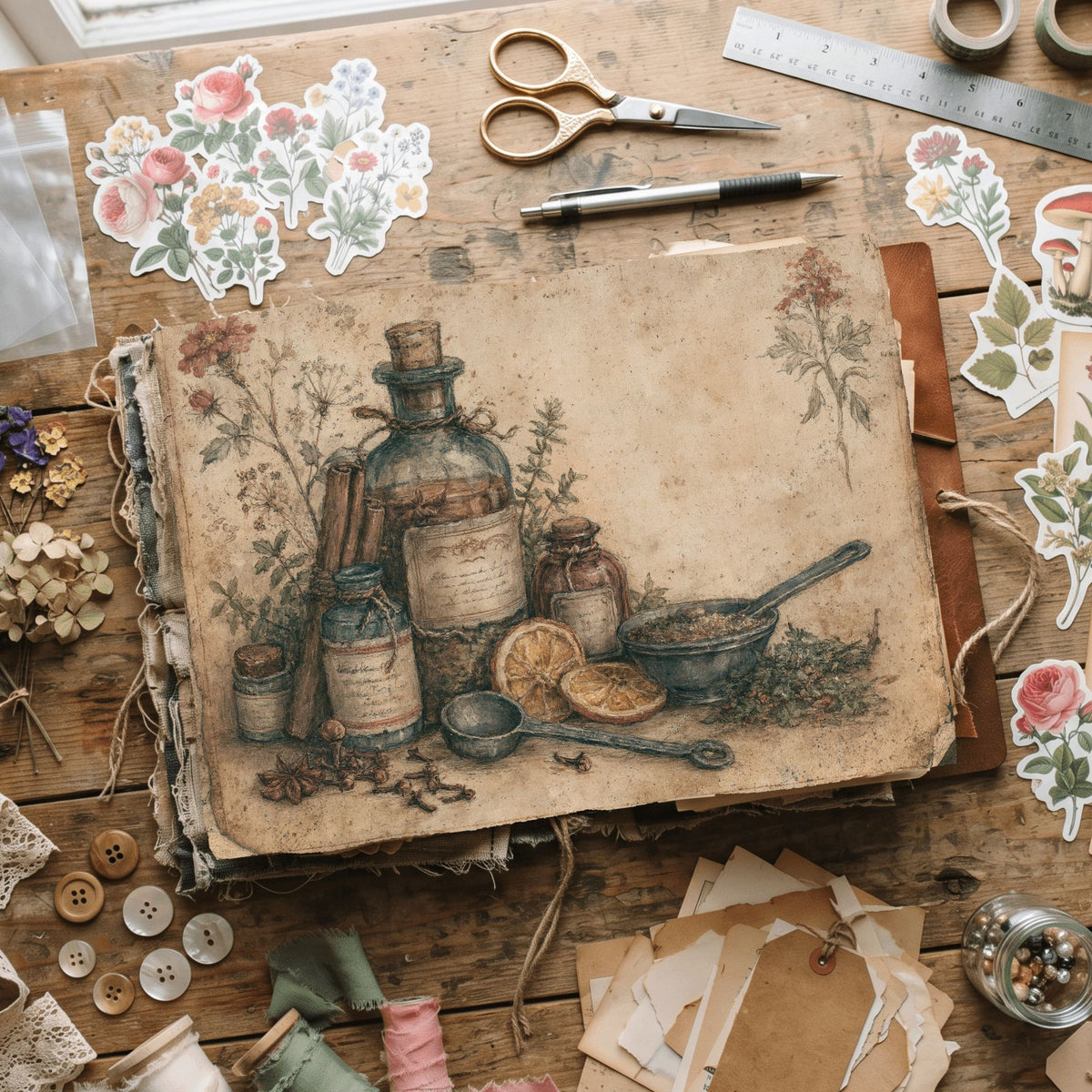 Ancient Spell Ingredients Journal Page