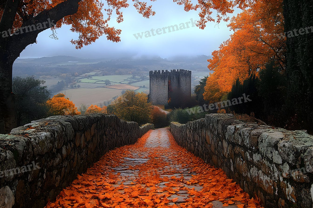 Autumn Castle Wallpov Backdrop Images