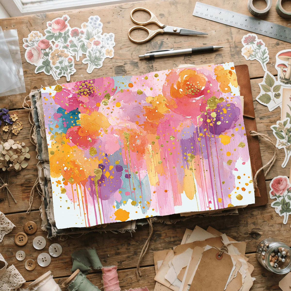 Blush & Rose Gold Watercolor Texture