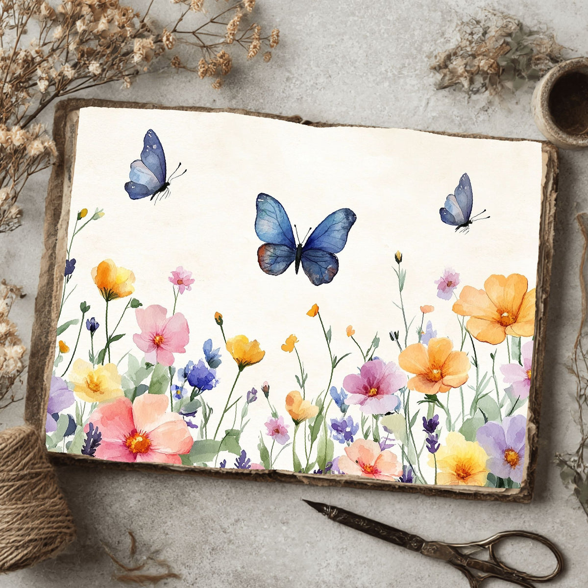 Butterfly Wildflower Meadow Writing Paper