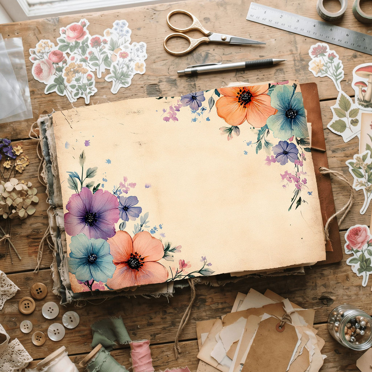 Cotton Candy Wildflower Printable Paper