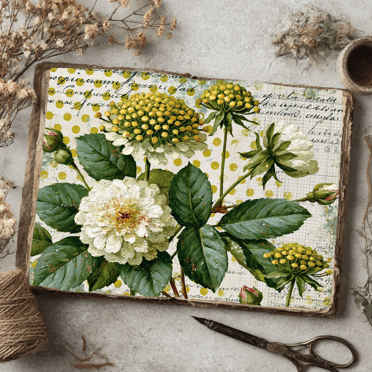 Faded Polka Dot Shabby Chic Journal Paper