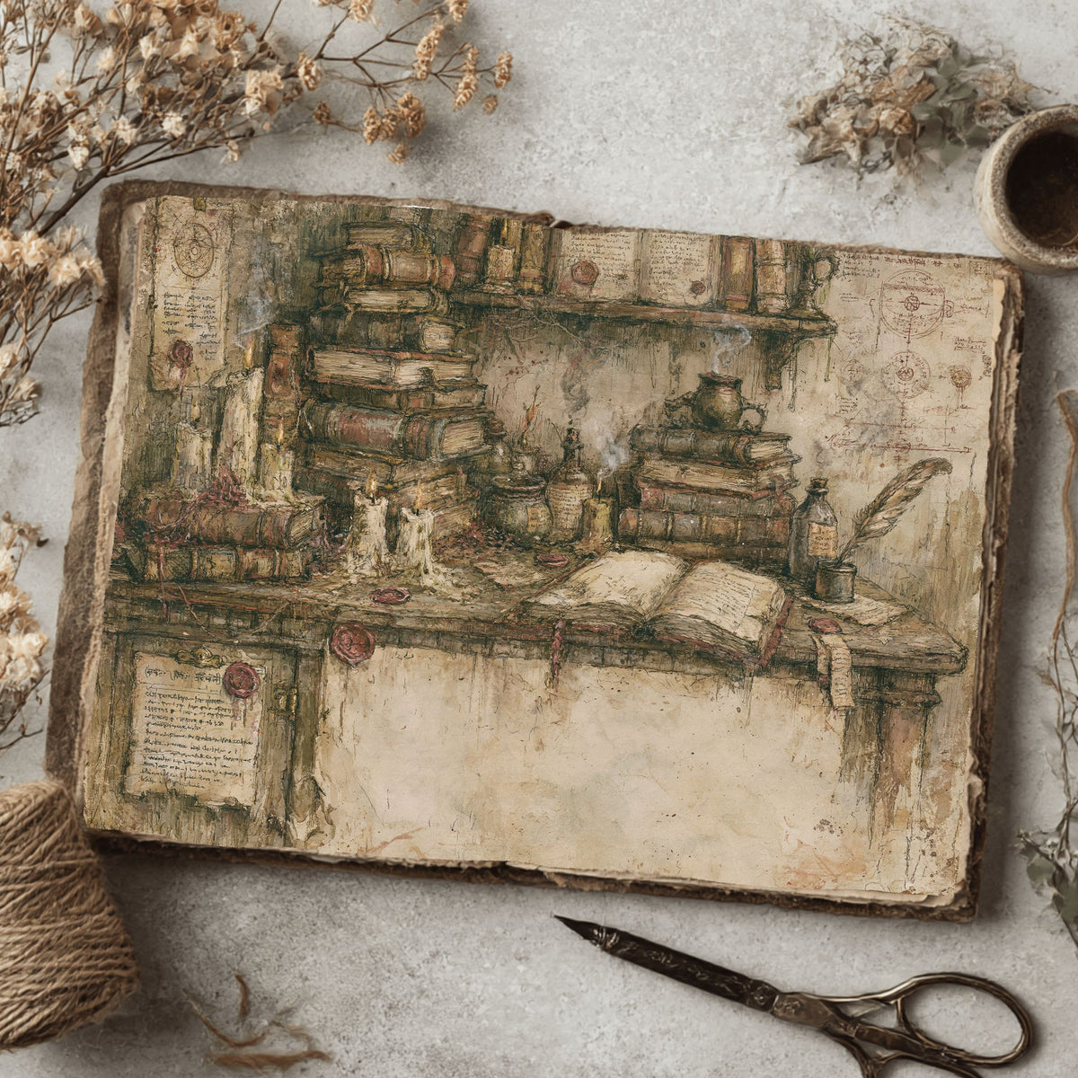 Old Witch Library Stationery