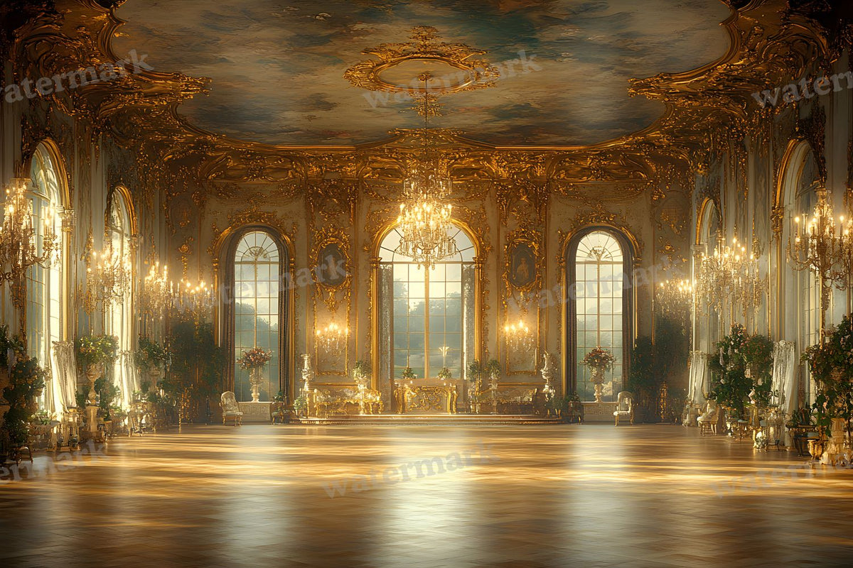 Opulent Baroque digital photo backdrop for photo editing, preview 11