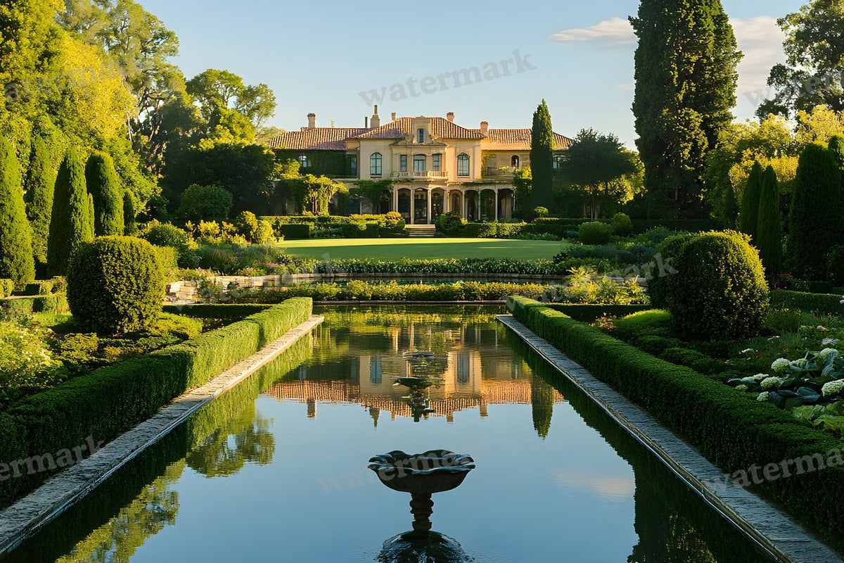 Opulent Estate View digital photo backdrop for photo editing, preview 11