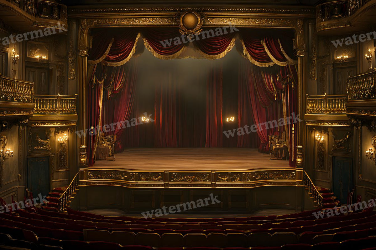 Opulent Opera House digital photo backdrop for photo editing, preview 11