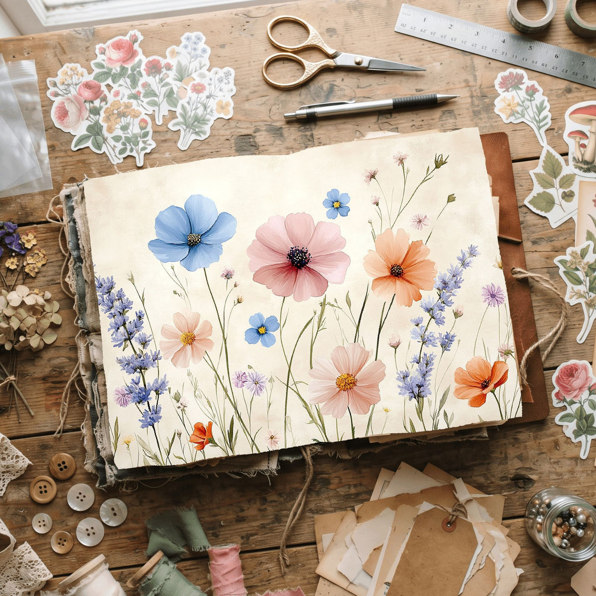 Pastel Wildflower Whispers Paper